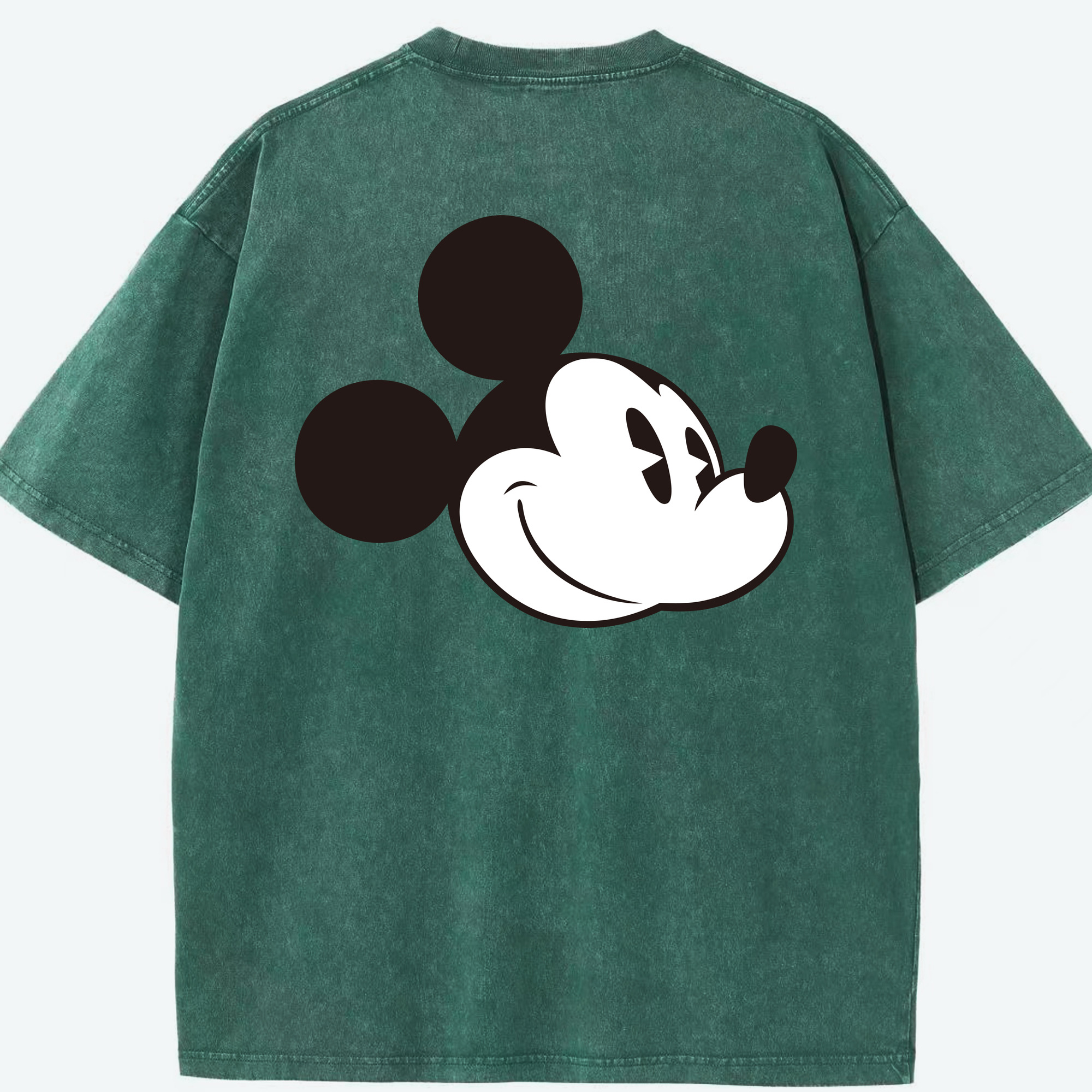 （画像用） ミッキーマウス Mickey Mouse 綿100% ヴィンテージ風 半袖Tシャツ（背面プリント）